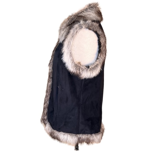Back In The Saddle Faux Suede & Faux Fur Pile Lined Vest Small to Medium EUC - Picture 7 of 10